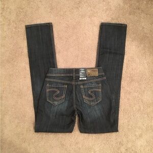 SILVER STRAIGHT LEG JEANS